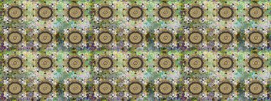 Kusursuz oryantal klasik altın desen. Gri ve nötr renklerde altın tekrarlayan elementler içeren Raster soyut arkaplanı.