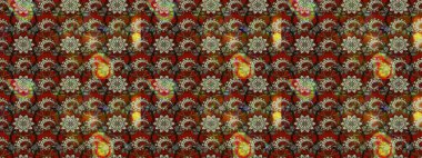 Gömlek baskısı için çiçek boyası. Çiçek desenli eskiz. Kahverengi ve nötr renkte çiçekler.