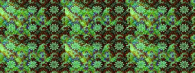 Tomurcukları papatya çiçekleri olan sevimli bir çiçek deseni. Eskiz geçmişi. Raster illüstrasyonu. Kumaş, tekstil, duvar kağıdı baskısı için. Eski usul. Miles Fleur, dandik süs.