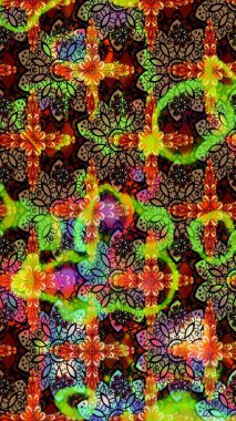 Suluboya tarzında siyah ve kahverengi renklerde. Raster illüstrasyonu. Küçük çiçekli bahar deseni çiz.