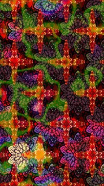 Hediye ambalaj kağıdı, tebrik kartları, posterler ve pankart tasarımı. Kahverengi ve siyah renkli çiçekler. Raster düz çiçek çizim deseni.