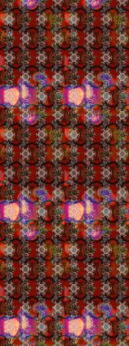 Güzel karalamalı çiçek desenli çizim. Güzel kumaş deseni. Küçük çiçekteki sevimli çiçek deseni. Raster illüstrasyonu.