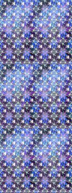 Çiçek. Mavi renklerde. Taslak dekoratif arka plan, çiçek mandala. Raster illüstrasyonu.