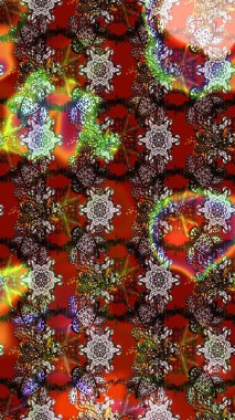 Sketch Colour Spring Theme eskiz kalıbı. Sevimli çiçek raster deseni. Düz Çiçek Elementleri Tasarımı. Kahverengi ve kırmızı renkte çiçekler.