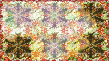 Kusursuz soyut bir arkaplan. Raster illüstrasyonu. Oriental raster klasik nötr, bej ve altın desenli.