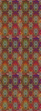 Sevimli çiçek raster deseni. Düz Çiçek Elementleri Tasarımı. Renkli Bahar Temalı Kusursuz Arkaplan. Kahverengi ve kırmızı renkte çiçekler.