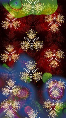 Renkli Bahar Teması eskiz kalıbı. Eskiz klasiği. Raster Şirin kumaş deseni. Düz Çiçek Elementleri Tasarımı.