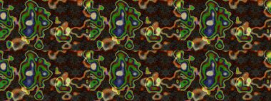 Tomurcukları papatya çiçekleri olan sevimli bir çiçek deseni. Eskiz geçmişi. Raster illüstrasyonu. Kumaş, tekstil, duvar kağıdı baskısı için. Eski usul. Miles Fleur, dandik süs.