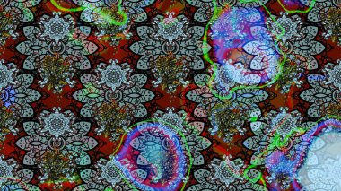 Raster 'ın taze dokusu. Paketleme, tekstil, duvar kâğıdı için çiçek eskizi. Yumuşak pamuk tasarımı. Klasik çiçek desenli. Yumuşak kiremit.