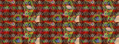 Şirin çiçek elementleri. Raster illüstrasyonu. Taslak desenli, modaya uygun kumaş deseni. Renkli Bahar Teması eskiz kalıbı. Düz Çiçek Elementleri Tasarımı.