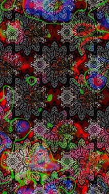 Çizim raster deseni. Çiçek arkaplan. Güzel kumaş deseni.