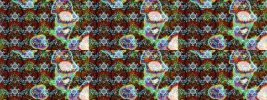 Raster suluboya çiçek deseni, narin çiçekler, mavi ve yeşil çiçekler, tebrik kartı şablonu. Raster Güzel kumaş deseni.