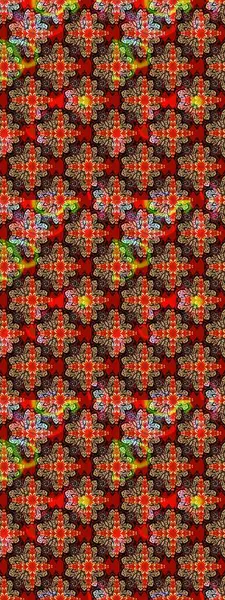 Raster illüstrasyonu. Kırmızı ve siyah renkte sevimli çiçekler. Küçük çiçekli basit bir çiçek çizimi. Moda baskısı, albüm, ambalaj kağıdı, duvar kağıdı için zarif dekoratif süslemeler..