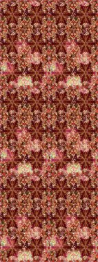 Kusursuz oryantal klasik altın desen. Kahverengi renklerde altın tekrarlayan elementler içeren Raster soyut arkaplanı.