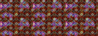 Miles Fleur, süslü püslü bir süs. Kumaş, tekstil, duvar kağıdı baskısı için. Eski usul. Eskiz geçmişi. Raster illüstrasyonu. Tomurcukları papatya çiçekleri olan sevimli bir çiçek deseni..