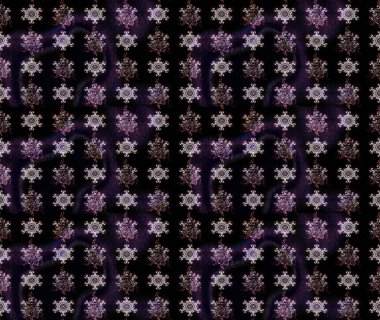 Siyah renkli çiçekler. Raster illüstrasyonunda çiçek deseni çizimi.