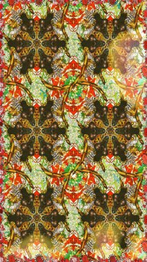 Kahverengi renkler üzerinde klasik oryantal desen. Damask pürüzsüz süsü. Geleneksel raster ve altın desen.