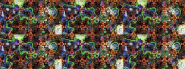 Hoş bir çiçek geçmişi var. Küçük bir çiçekte eskiz deseni. Güzel kumaş deseni. Raster illüstrasyonu.