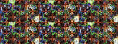 Hoş bir çiçek geçmişi var. Küçük bir çiçekte eskiz deseni. Güzel kumaş deseni. Raster illüstrasyonu.