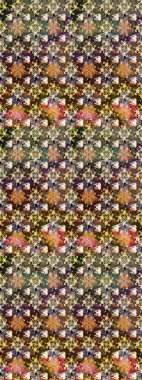 Raster illüstrasyonu. Küçük çiçekteki sevimli çiçek deseni. Kahverengi renkte çiçekler.