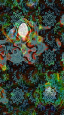 Poster ya da kapak için arka plan. Şirin, zarif çiçekler Raster illüstrasyonu. Davetiye ve kartpostal tasarımı için dekoratif çiçek unsurları. Tekstil için figür. Yapraklı çizim deseni.