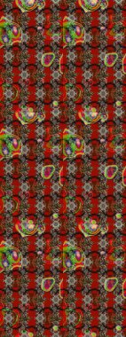 Kırmızı ve kahverengi renkte çiçekler. Raster düz çiçek çizim deseni. Tasarım hediye paketi, tebrik kartları, posterler ve afiş tasarımı.