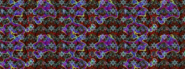 Çizim çiçek deseni duvar kağıdı, web sitesi arka planı, ambalaj kağıdı, davetiye, broşür, afiş veya web sitesi için kullanılabilir. El çizimi Raster çizimi. Parlak elementlerin.