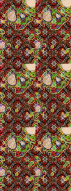 Küçük bir çiçekte eskiz deseni. Raster illüstrasyonu. Hoş bir çiçek geçmişi var. Güzel kumaş deseni.