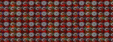 Renkli Bahar Teması eskiz kalıbı. Gri ve kırmızı renkte çiçekler. Raster illüstrasyonu. Çiçekli çiçek deseni, suluboya. Düz Çiçek Elementleri Tasarımı.