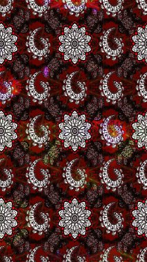 Renkli Bahar Teması eskiz kalıbı. Raster Şirin kumaş deseni. Düz Çiçek Elementleri Tasarımı. Eskiz klasiği.