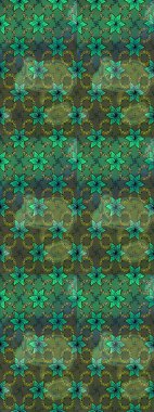 Yaprak ve çiçeklerin suluboya resimleri, yeşil renkte çizimler. Raster illüstrasyonu. Yumuşak, yeşil renkte bahar çiçekleri.