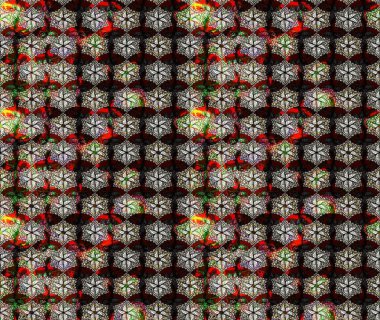 Raster illüstrasyonu. Küçük çiçekteki sevimli çiçek deseni. Siyah renkte çiçekler.