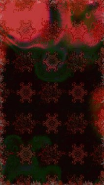 Halk tarzı. Parlak renkli çiçekleri ve siyah ve kahverengi renkte yaprakları olan şaşırtıcı, pürüzsüz çiçek deseni. Modern çiçek arkaplanı. Moda baskıları için zarif bir şablon.