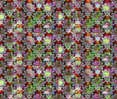 Gri renklerde. Raster illüstrasyonu. Çiçek buketleriyle klasik tarzda eskiz deseni.