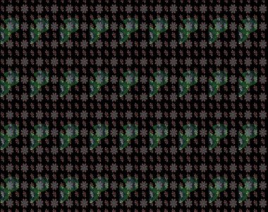 Küçük çiçekli şirin bir desen. Çiçek ve yapraklı çiçek deseni. Raster illüstrasyonu.