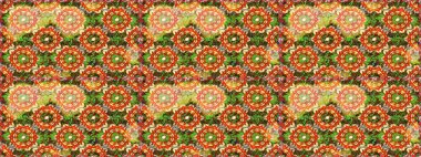 Duvar kâğıdı barok, İspanyol kumaşı. Çiçek deseni. Kahverengi ve turuncu renklerde altın elementler. Şık bir grafik desen. Kusursuz raster arkaplanı.