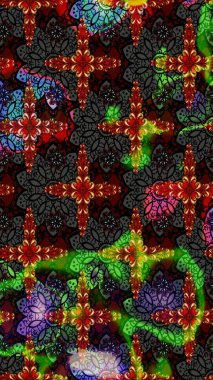 Yumuşak, bahar çiçekleri siyah ve gri renklerde. Raster illüstrasyonu. Çiçek ve yapraklı karalama şeklinde Raster çiçek deseni.