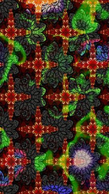 Düz Çiçek Elementleri Tasarımı. Raster güzel kumaş deseni çiziyor. Çiçek deseni. Renkli Bahar Teması çizim şablonu.