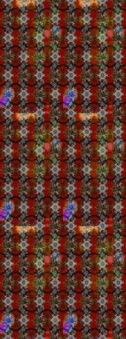 Kahverengi ve gri renkli çiçekler. Raster illüstrasyonunda çiçek deseni çizimi.