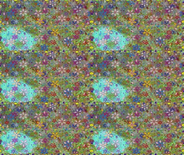 Küçük çiçekte güzel bir desen. Kusursuz. Küçük renkli çiçekler. Motley illüstrasyonu. Moda baskıları için zarif bir şablon. Çiçekli bahar çiçekleri.