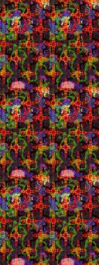 Raster illüstrasyonu. Kahverengi ve siyah renklerde bahar çiçekleri. Yaprak ve çiçeklerin suluboya resmi, kahverengi ve siyah renkler üzerine çizim şekli.