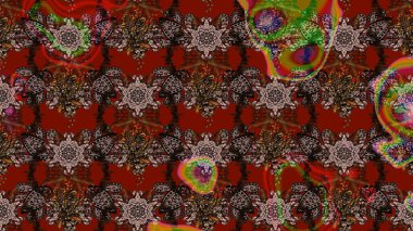 Şatafatlı bahar bahçesi dokusu. Flower eskiz arka planı. Çiçek deseni. Raster illüstrasyonu.