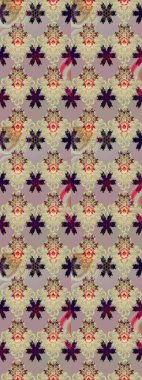 Düz Çiçek Elementleri Tasarımı. Raster. Renkli Bahar Teması çizim şablonu.