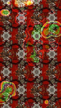 Renkli Yaz Temalı eskiz kalıbı. Düz Çiçek Elementleri Tasarımı. Modaya uygun kumaş deseni. Sevimli çiçek raster deseni.