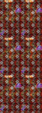 Kahverengi ve kırmızı renkte çiçekler. Çiçekli çizim şekli. Renkli Bahar Teması eskiz kalıbı. Düz Çiçek Elementleri Tasarımı.