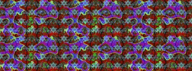 Çiçekli karalama şeklinde Raster çiçek deseni. Nazik, yaz çiçekleri kahverengi ve kırmızı renklerde. Raster illüstrasyonu.