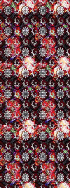 Güzel kumaş deseni. Zentangle soyut çiçekleri. Düz Çiçek Elementleri Tasarımı. Renkli Bahar Teması eskiz kalıbı. Raster illüstrasyonu. Çiçek tozu..