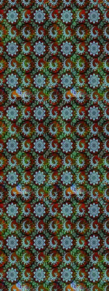 Mavi ve yeşil renkli çiçekler. Düz Çiçek Elementleri Tasarımı. Sevimli çiçek raster deseni. Renkli Bahar Teması çizim şablonu.