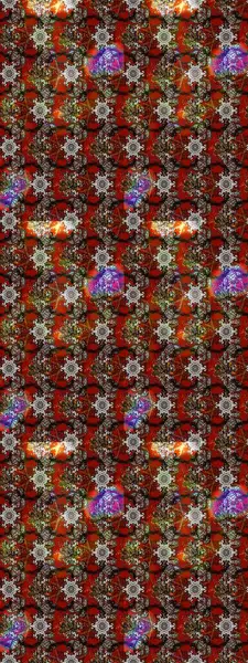 Kahverengi ve kırmızı renkte çiçekler. Çiçekli çizim şekli. Renkli Bahar Teması eskiz kalıbı. Düz Çiçek Elementleri Tasarımı.