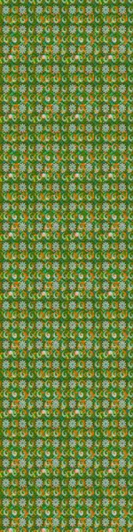 Çiçek duvar kâğıdı. Yeşil ve kahverengi renkli şirin tekstil tarzında. Çiçek arkaplan. Raster illüstrasyonu. Renkli çizim deseni.